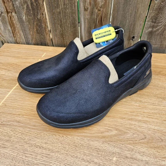 Skechers Womens  Black and Tan Slip-On Loafers Size 9.5 - Picture 2 of 16